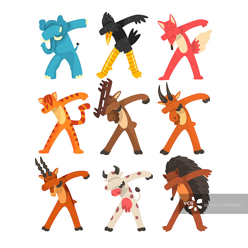 各种动物的Dub舞姿势合集图片素材