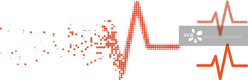 像素化渐隐半色调脉冲图标图片素材