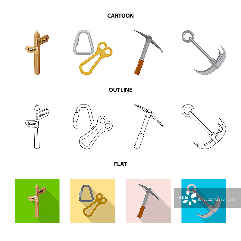 登山与山峰标志设计图片素材