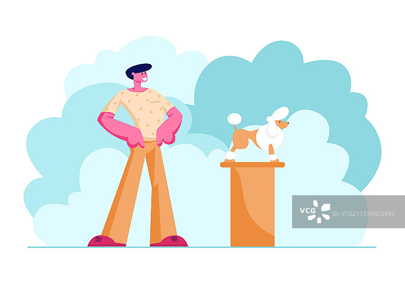 自豪的业主叉腰展示图片素材