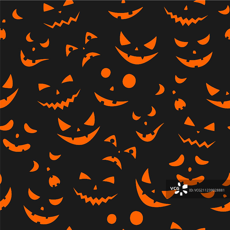 万圣节恐怖南瓜脸套装图片素材