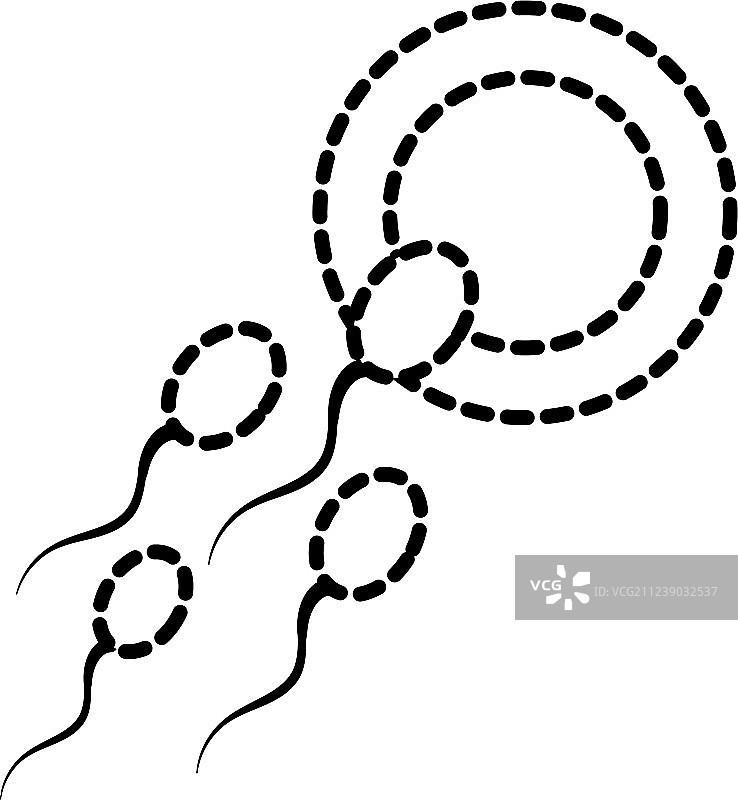 点状卵子与精子生物学图片素材
