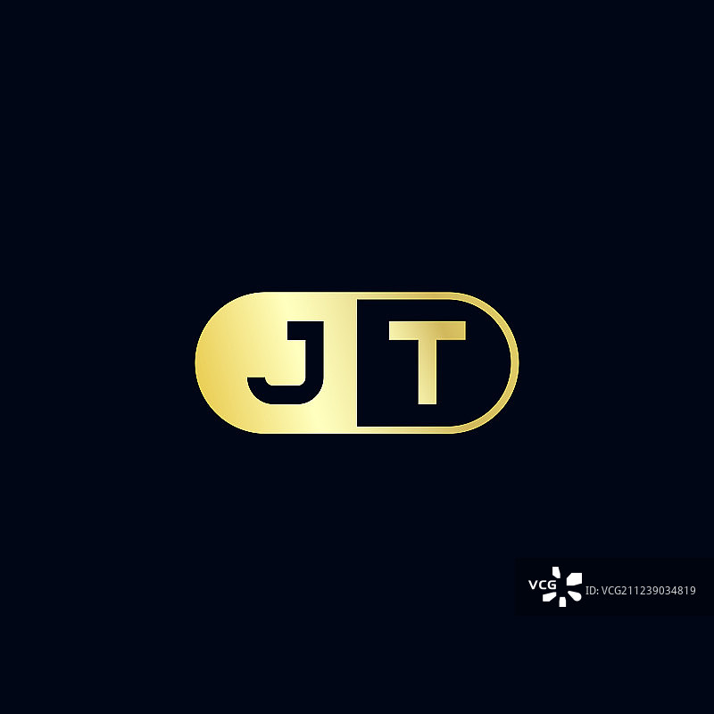 JT首字母标志模板设计图片素材