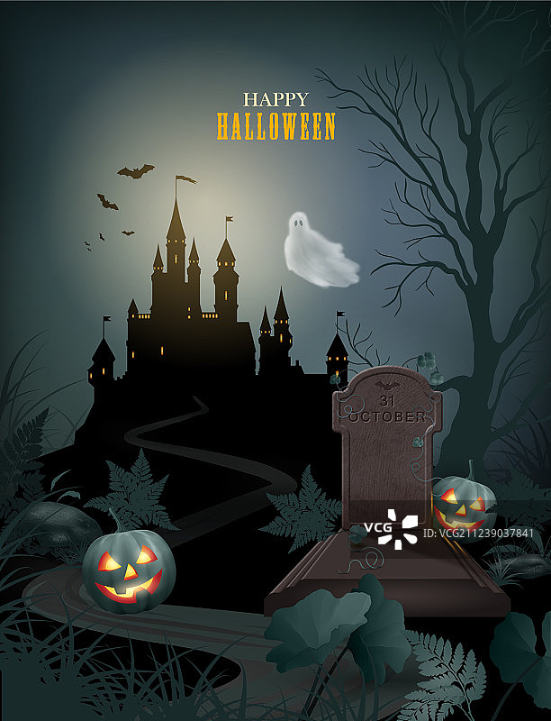 万圣节派对邀请函图片素材