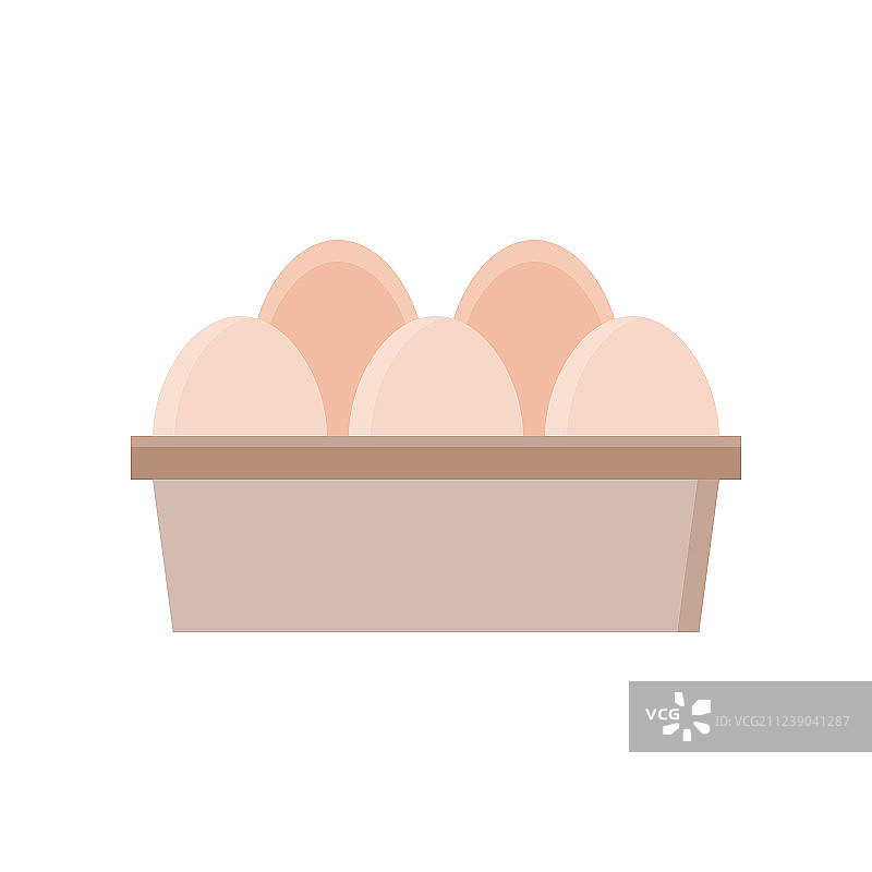 蛋托中的鸡蛋农业概念图标图片素材