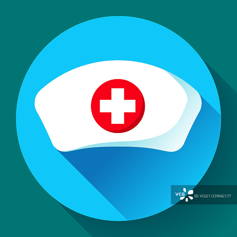 扁平风格护士帽图标图片素材