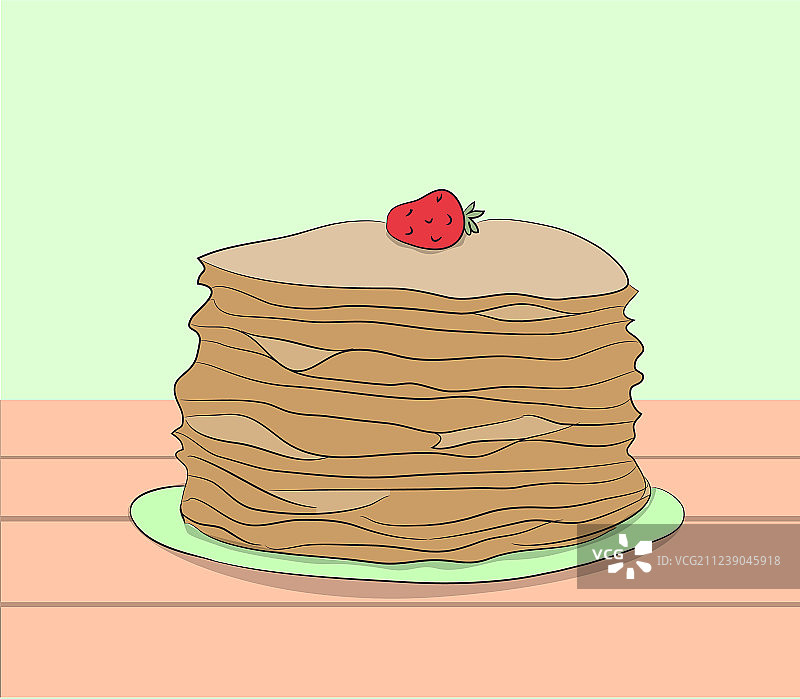 桌子上的薄烤饼餐盘图片素材