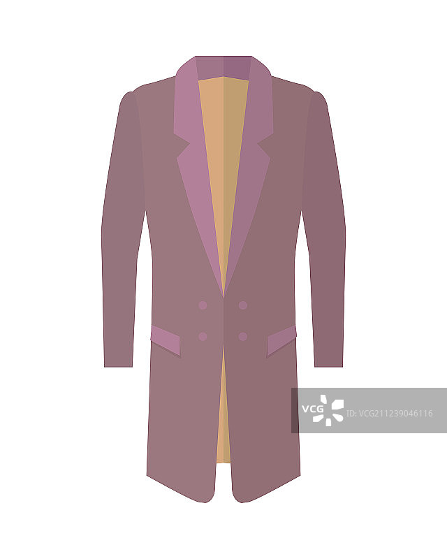 长款外套扁平风格图片素材