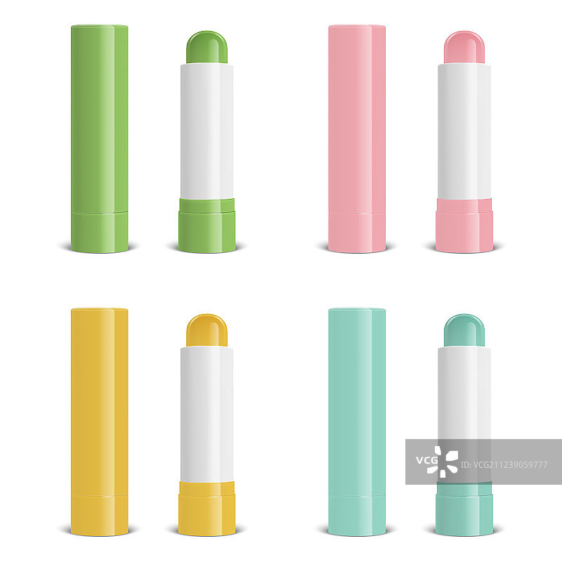 逼真3D白色空白光面封闭图片素材