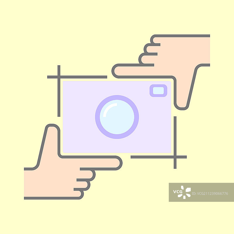 人类的手做出裁剪符号图片素材