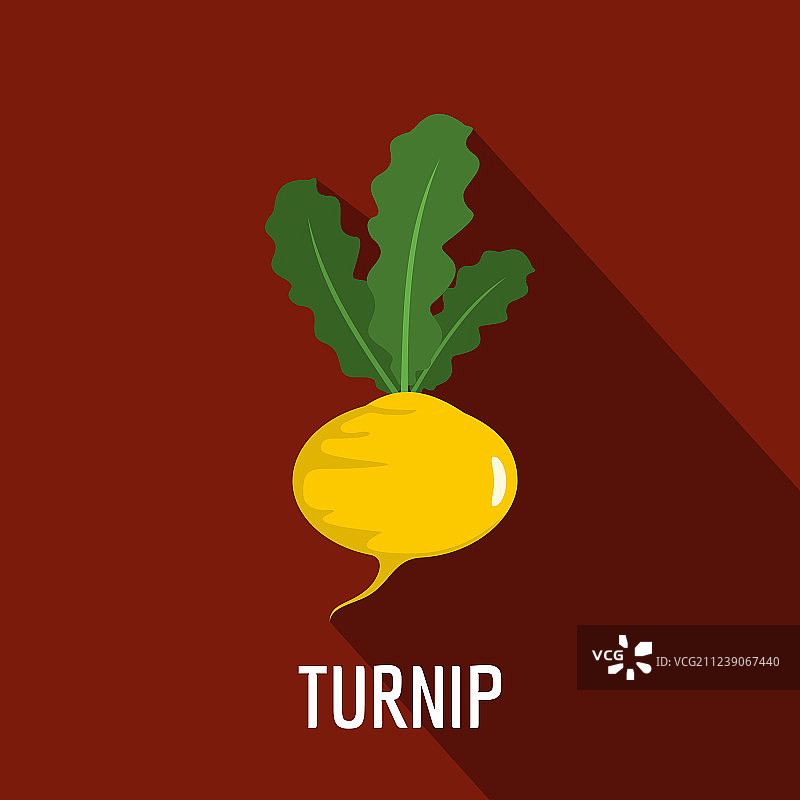 芜菁图标扁平风格图片素材