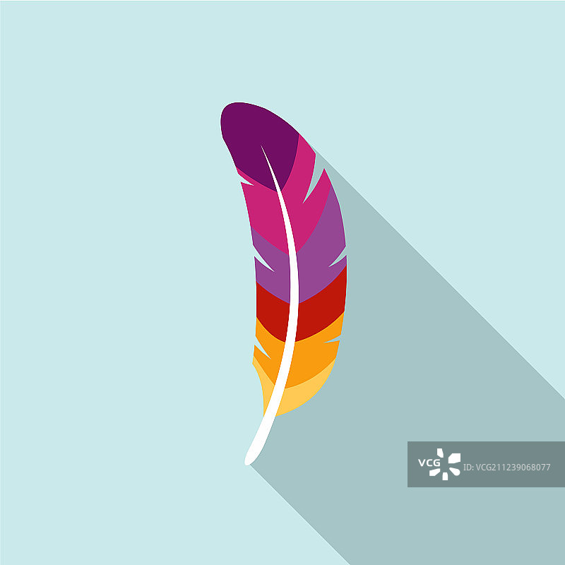 纳瓦霍羽毛扁平风格图标图片素材