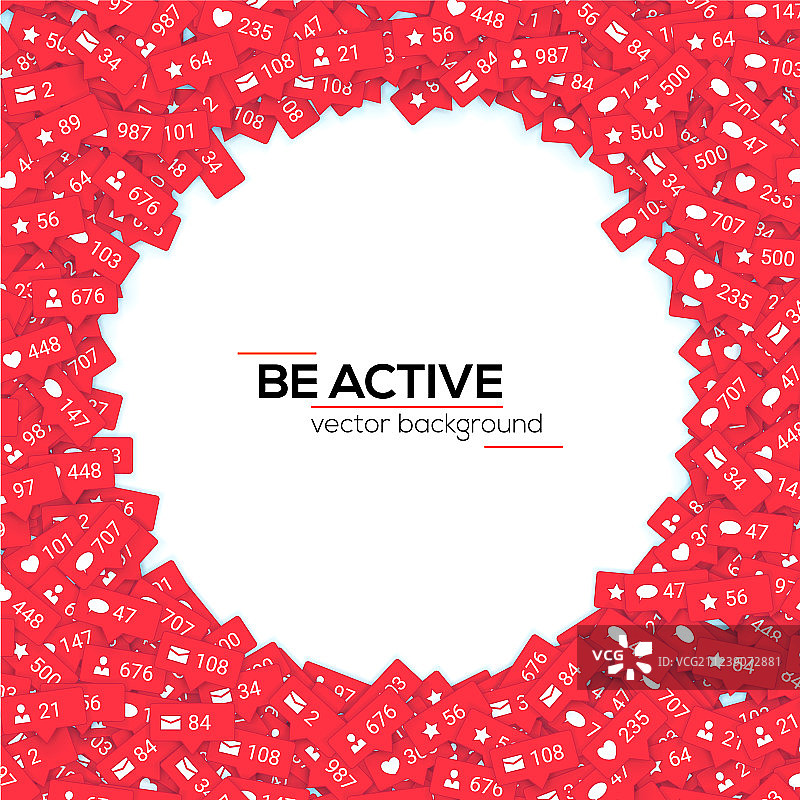 红色社交媒体网络活动图标图片素材