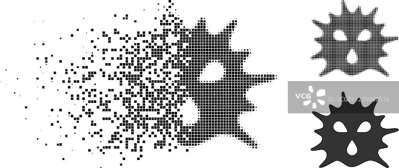 溶解点半色调病毒结构图标图片素材