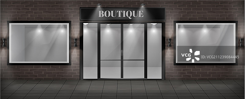 带招牌的精品店面图片素材