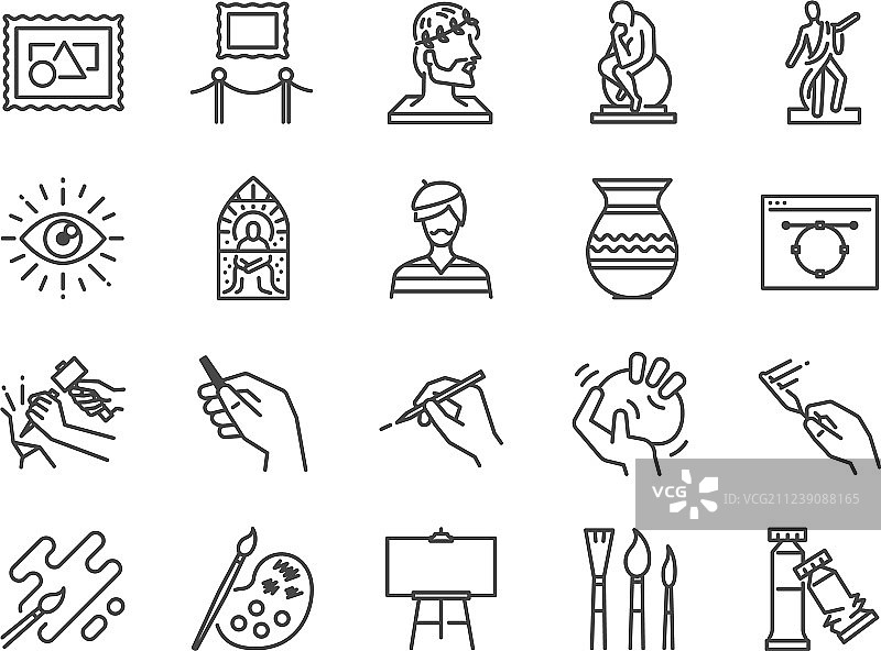 艺术图标合集图片素材