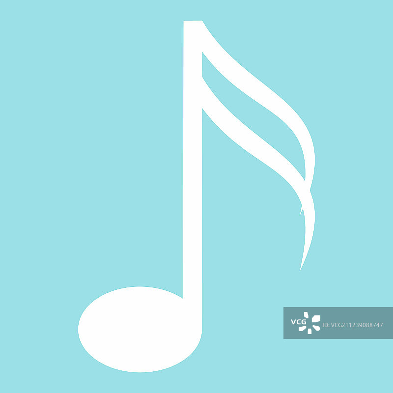 十六分音符图标扁平风格图片素材