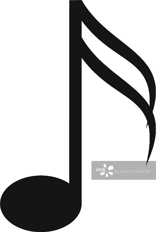 十六分音符图标，简约风格图片素材