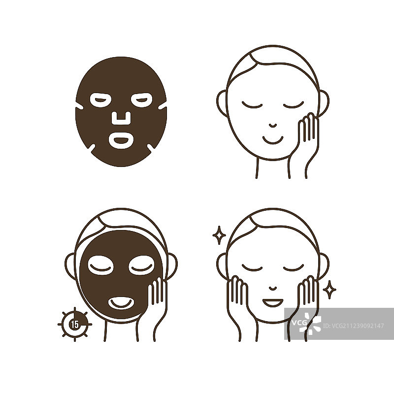 如何使用面膜的步骤图片素材