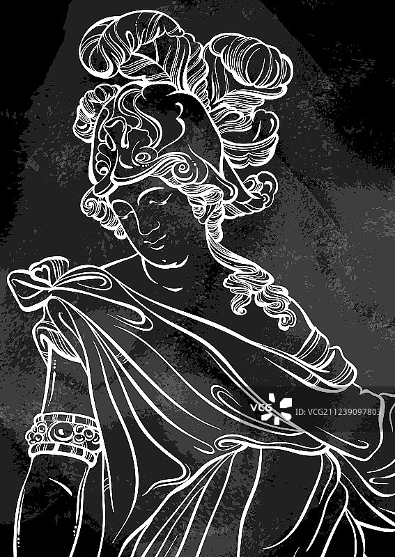 古希腊手绘神图片素材