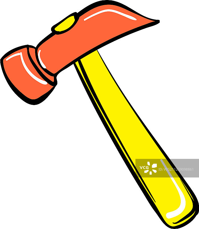卡通风格锤子图标图片素材