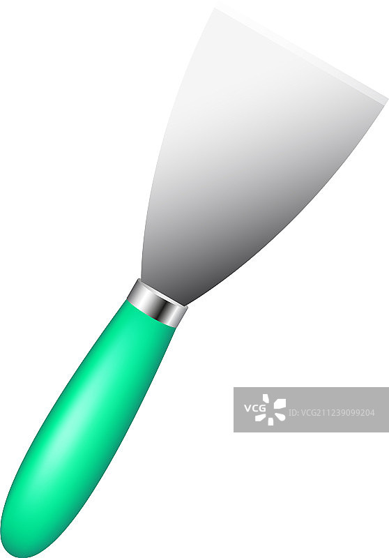 青色手柄金属刮铲图片素材