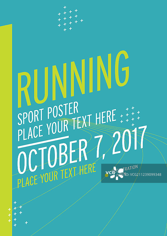 跑步锦标赛海报设计模板图片素材