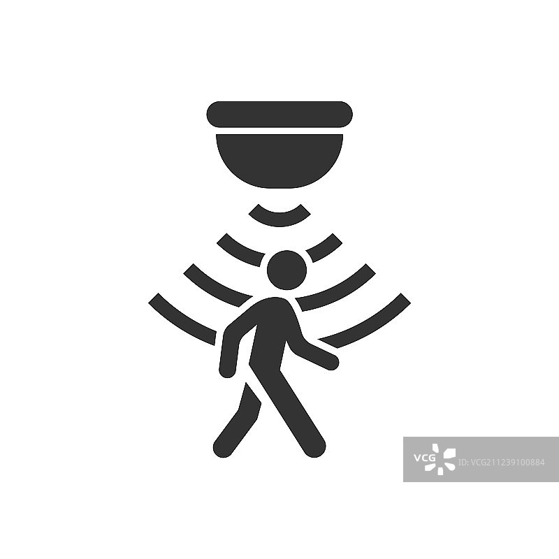 扁平风格的运动传感器图标图片素材