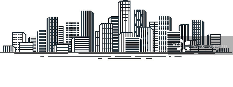 城市景观城市天际线摩天大楼图片素材