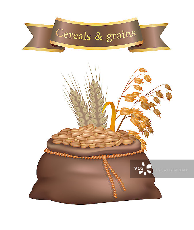谷物袋海报图片素材
