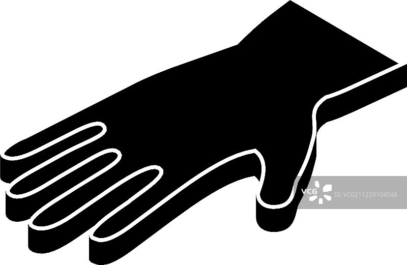 焊接手套简约黑色图标图片素材