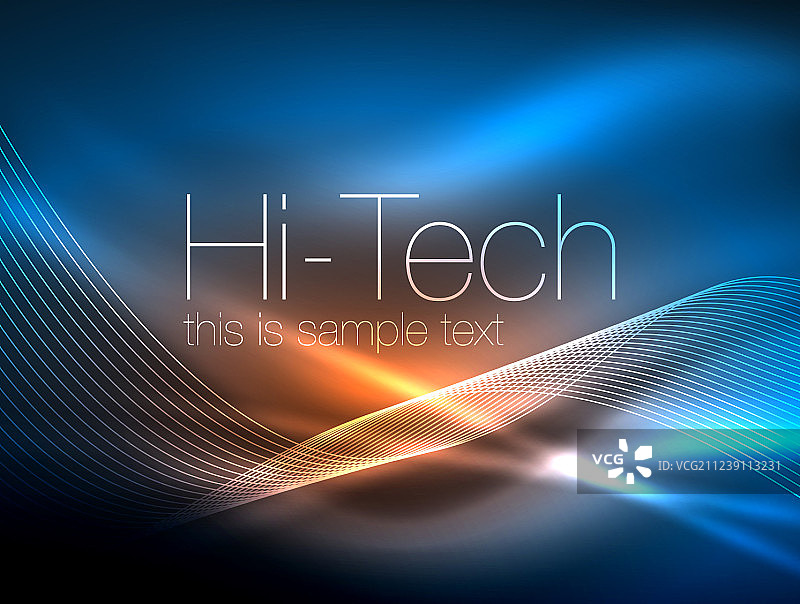 霓虹灯烟浪图片素材