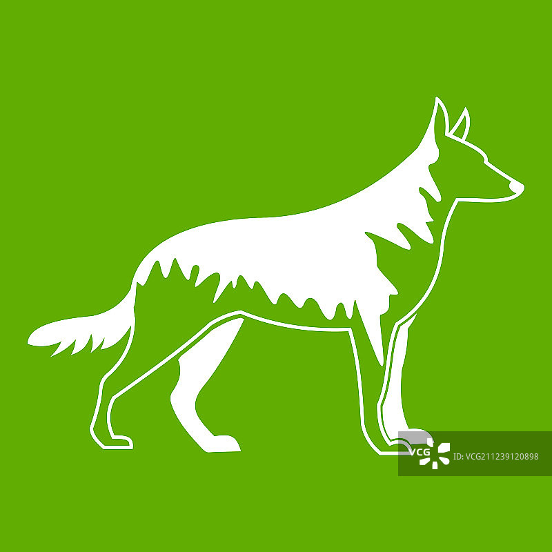 绿色牧羊犬图标图片素材