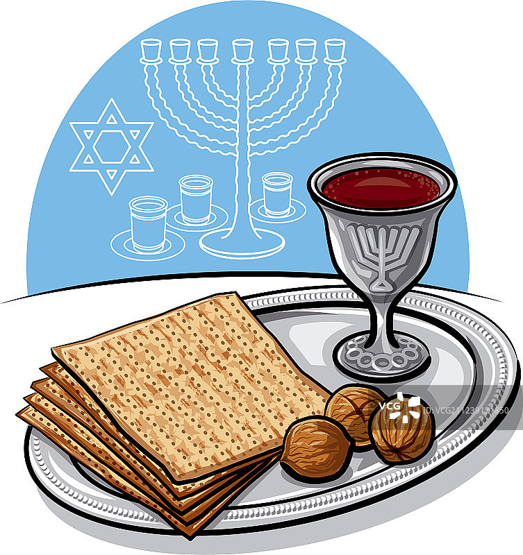 逾越节的犹太传统无酵饼图片素材