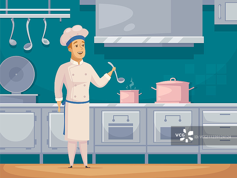 轮船厨师卡通角色banner图片素材