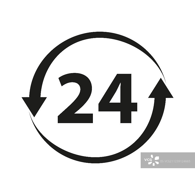 24小时不间断服务图标图片素材