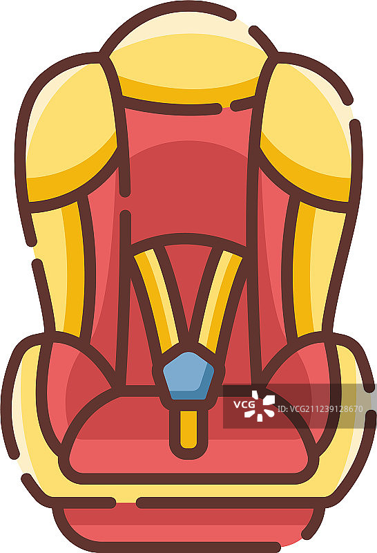 婴儿汽车座椅线条图片素材
