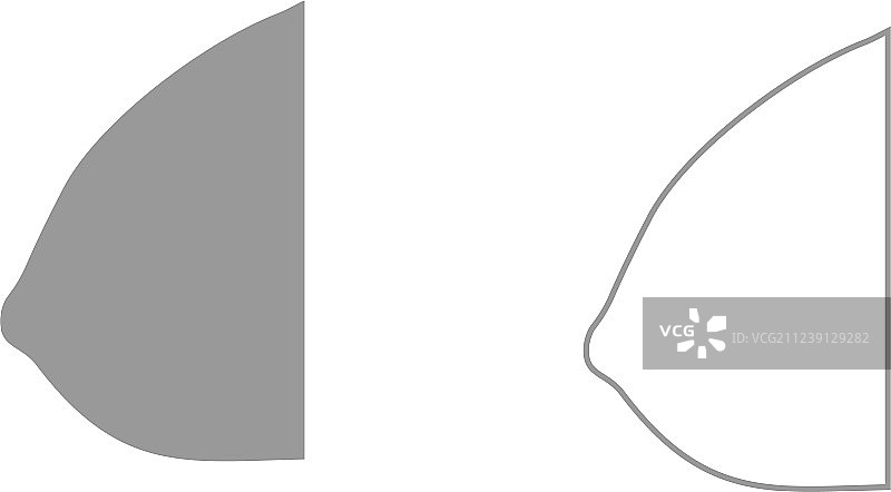 女性胸部黑色图标图片素材