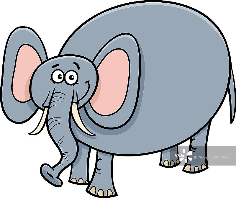 有趣的卡通大象图片素材