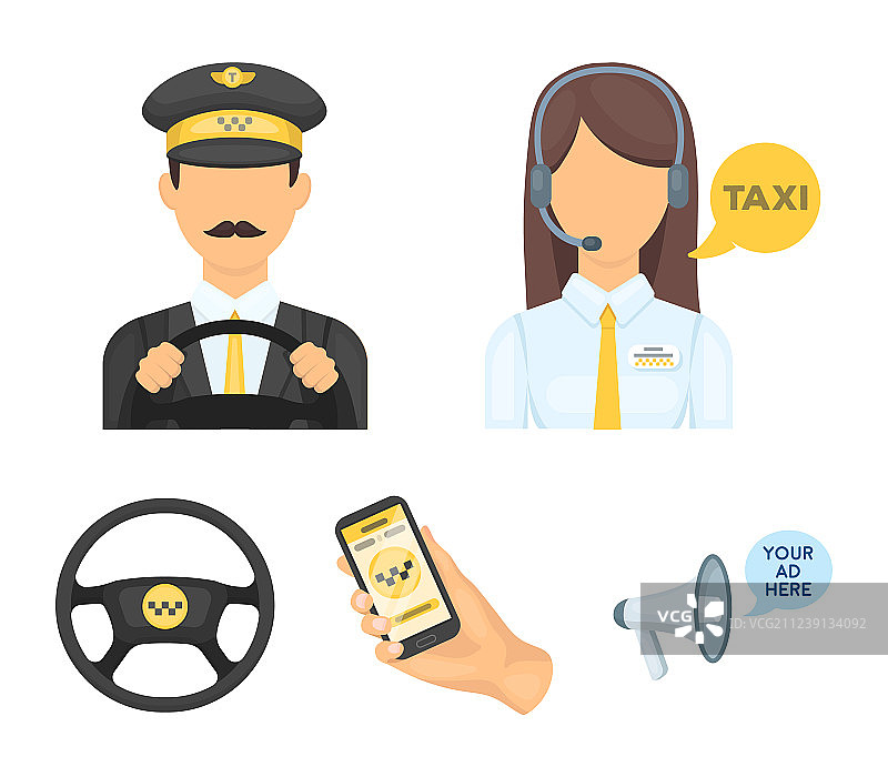 出租车司机与麦克风图片素材
