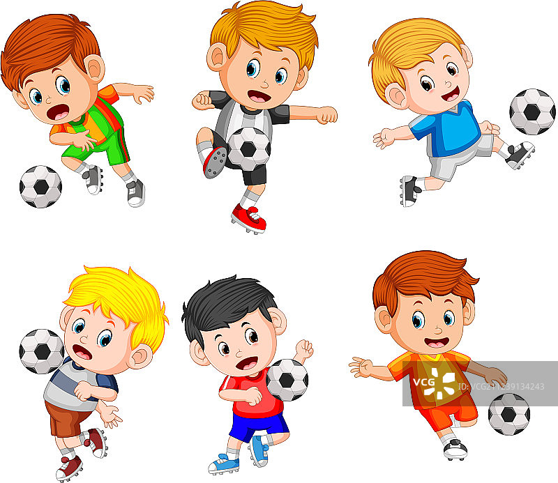 儿童职业足球比赛合集图片素材