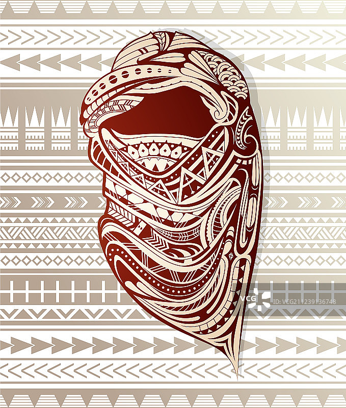 戴着民族风头巾的游牧民图片素材