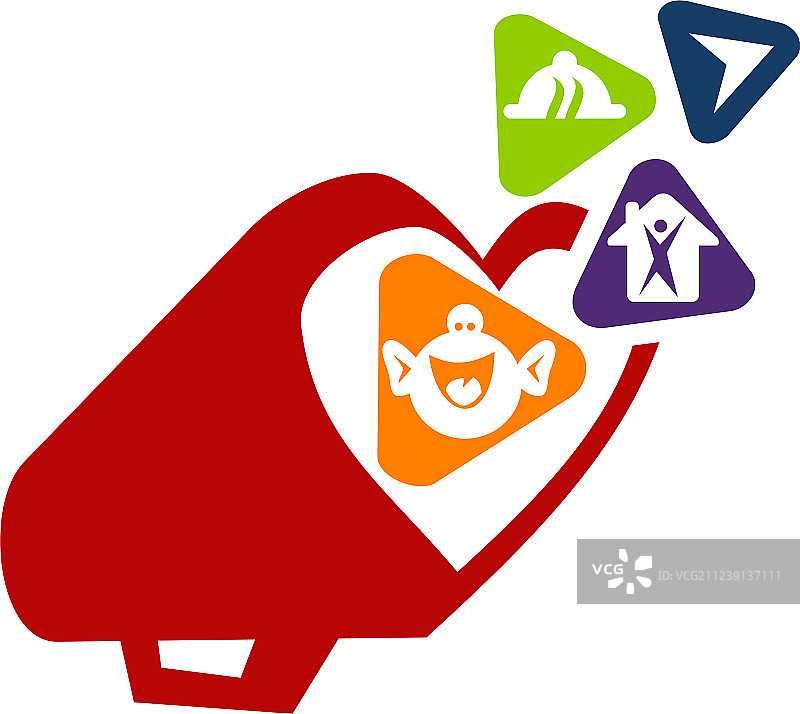 扩音器爱情视频图片素材