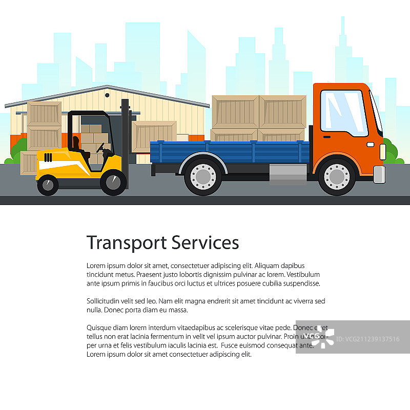 交通运输服务宣传单图片素材