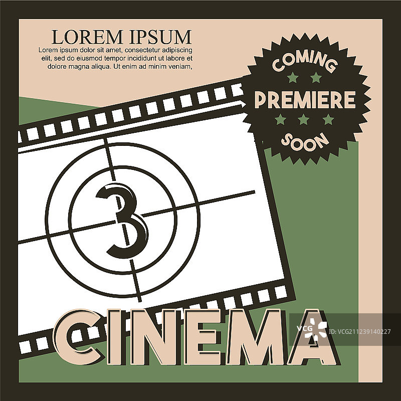 电影院即将上映海报胶片倒计时图片素材