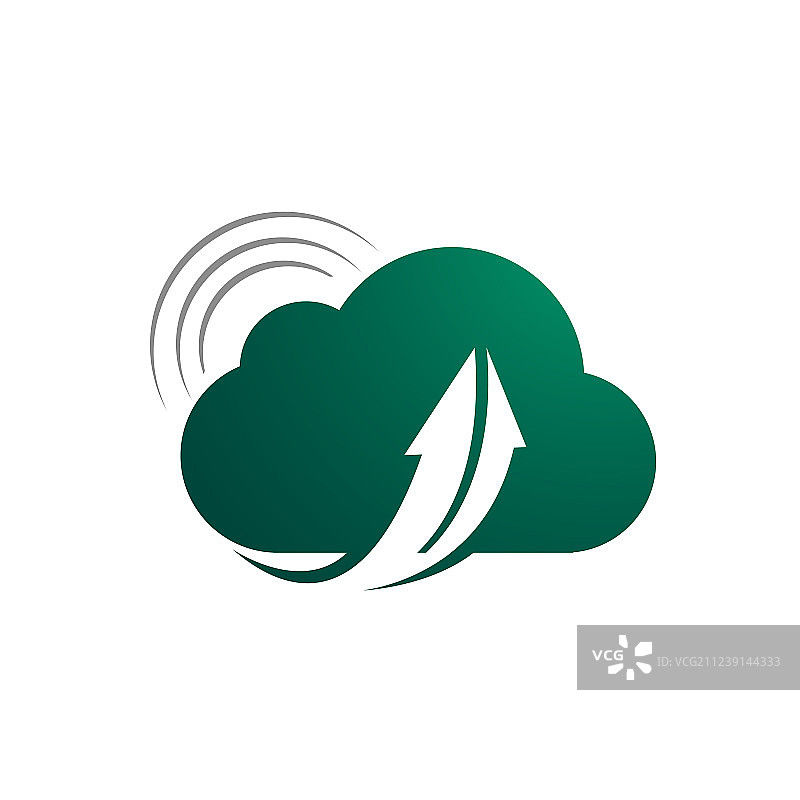 抽象云箭头Logo设计模板图片素材