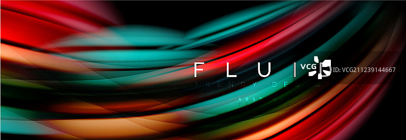 波浪流体流动的颜色运动效果图片素材