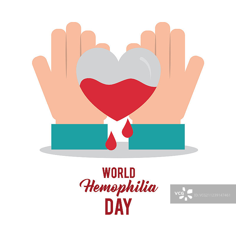 世界血友病日：手与心形血液图片素材