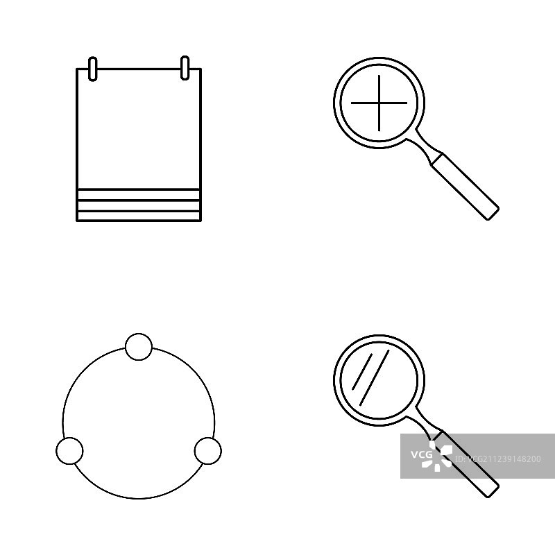 基础元素轮廓图标集线性图标图片素材