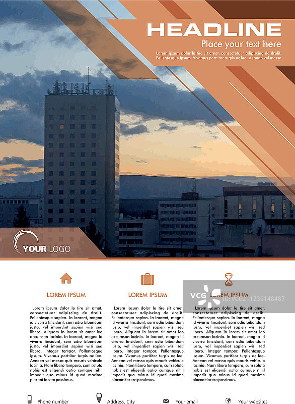 传单公司业务年报小册子图片素材